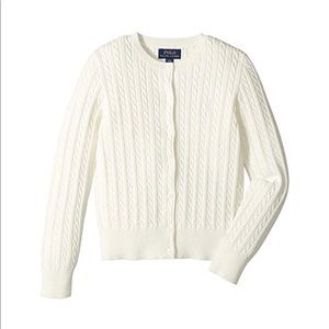 Cable Knit Cotton Cardigan - Warm White